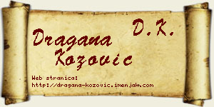 Dragana Kožović vizit kartica